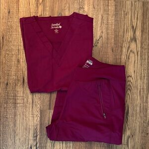 Starfleet Scrubs Women's Burgundy Trousers